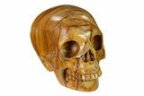 Realistic, Polished Picture Jasper Skull #151154-2